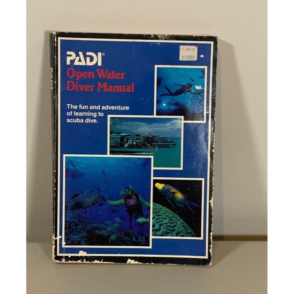 Vintage PADI Open Water Diver Manual 1988 Paperback Book Scuba Snorkeling